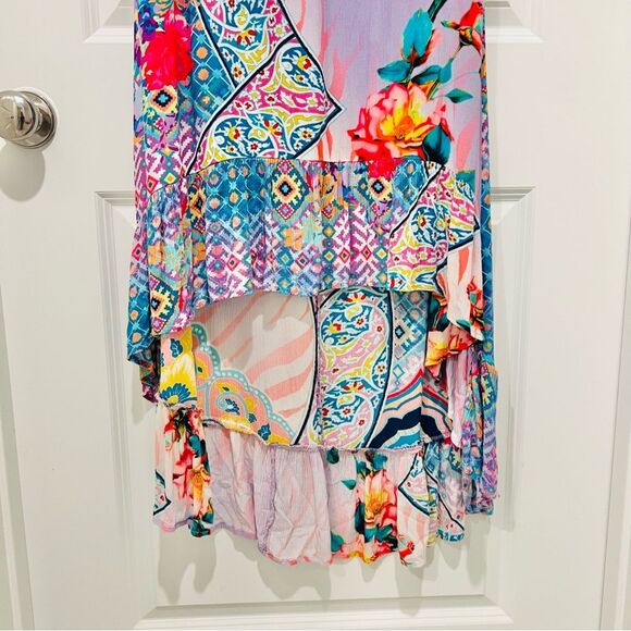 Tolani Collection Women's Boho High Low Flounce Hem Sleeveless Dress in Size XS - Picture 3 of 11